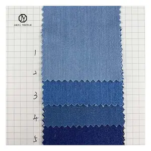 2023 Low priced plain dyed 57 polyester 40 rayon 3 spandex rayon denim spandex clothing fabric 310G