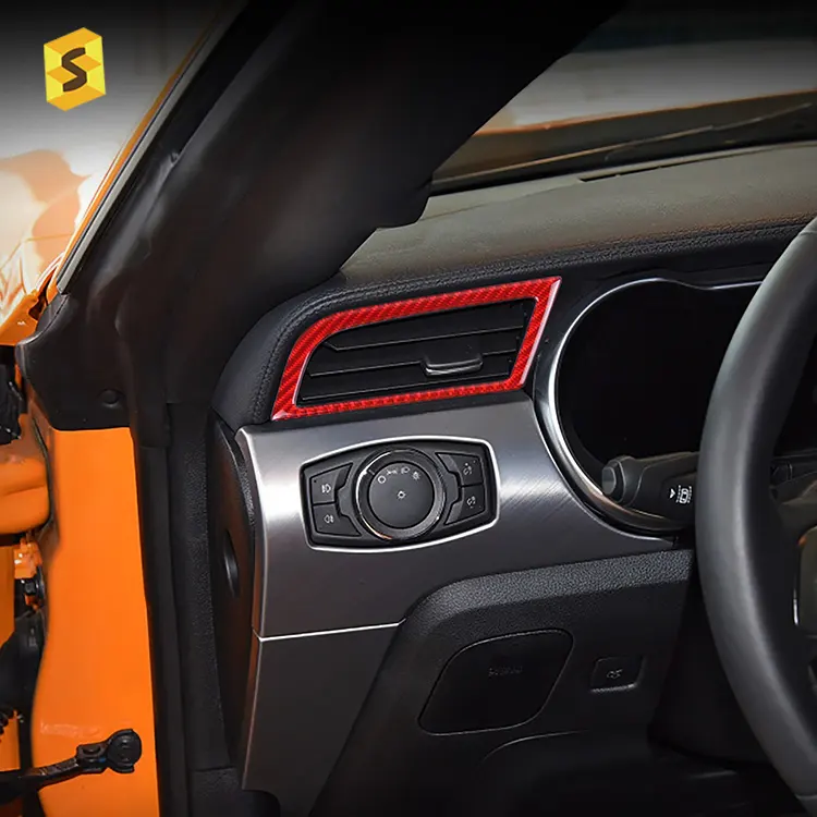 Наклейка на выход кондиционера из углеродного волокна, аксессуары для Ford Mustang 2015-2020