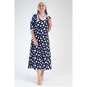 Robe KADIN P.MODAL XXL à col en V 3/4 avec poches - INDIGO - INDIGO - Product Image 3