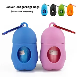 Boîte à déchets pour animaux de compagnie portable d'extérieur, distributeur de sacs à excréments en plastique, fournitures de nettoyage pour animaux de compagnie en extérieur, promotionnel - Product Image 2
