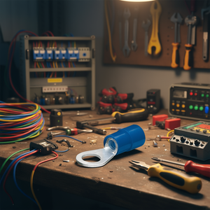 Terminal de Anillo Aislado, 100 Piezas, Conector de Cable Tipo Anillo Azul - Product Image 3