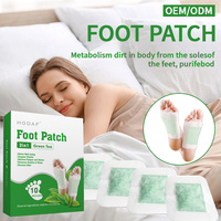Conception d'emballage personnalisé, patch détoxifiant pour les pieds à base de vinaigre de bambou, patch pour les pieds au vinaigre de bambou pour la relaxation, à utiliser toute la nuit
