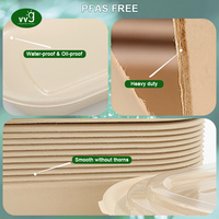 Assiettes jetables en pulpe de bambou biodégradables et compostables VVG Eco Friendly, 6/7/8/9/10/12 pouces, personnalisables, pour les fêtes