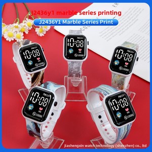 Reloj Digital LED de Estilo Chino al por Mayor 2026, con Textura de Mármol, Impresión Luminosa, Cuadrado, Personalizado, Electrónico, para Estudiantes - Product Image 2