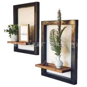 Wooden Wall Mounted <b>Shelf</b> Rectangle 1 Tier Multipurpose Storage <b>Rack</b> For Bedroom Living Room - Product Image 5