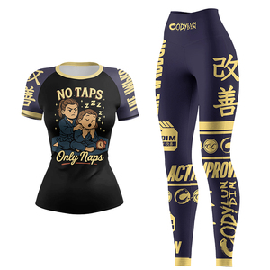 OEM/ODM Ensembles de compression pour femmes à manches longues BJJ MMA Anti-UV UPF50 T-shirt à séchage rapide Leggings Collants Shorts Rashguards Combinaisons de sport - Product Image 6