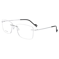 Montures de lunettes sans monture en titane pour hommes, design Beta imprimé tendance, légères, lunettes optiques professionnelles