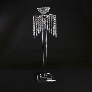 Portacandele a Colonna in Cristallo K9 Argento BS-CH 033 con Stampa UV, Fatto a Mano, per Matrimoni e San Valentino - Offerta Speciale - Product Image 1