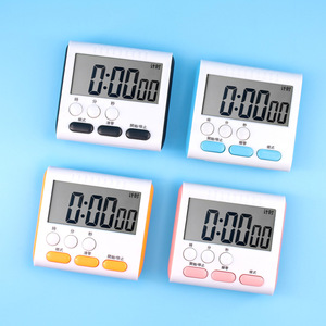Minuteur de cuisine numérique 80x75mm avec contrôle tactile, fonctionnement facile, design carré, en plastique - Product Image 2