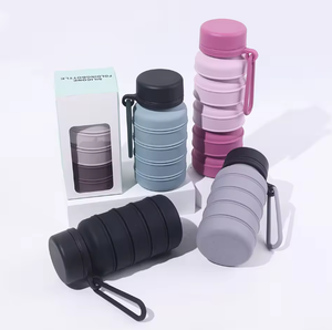 Botella de Agua de Silicona Plegable de 510 ml, Libre de BPA, de Grado Alimenticio, Reutilizable, a Prueba de Fugas, para Deportes, Viajes, Campamento, Gimnasio - Product Image 1