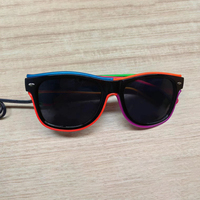 Nouvel Arrivage Lunettes LED Colorées à Fil Lumineux – Fabricant Direct – Lunettes de Soleil Lumineuses Fantaisie pour Remise de Diplôme, Pâques, Noël
