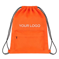 Sac à dos à cordon en tissu Oxford imperméable avec logo personnalisé, design léger et minimaliste pour le sport et les voyages en plein air