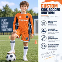 Tenue de football personnalisée pour enfants, maillot à manches longues et short par sublimation, kit d'entraînement de football pour jeunes, vêtements d'équipe, fournisseur OEM