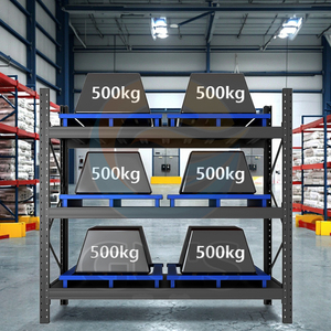 Nhà Máy 3-Lớp thép tiện ích kệ có thể điều chỉnh công nghiệp Kệ chống gỉ Tính năng Rack hiển thị cho kho lưu trữ thùng carton - Product Image 1