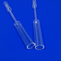 Tube en verre poli personnalisé Anxin pour équipement chimique de laboratoire, services de cintrage, découpe et soudage, pureté SiO2 99,99%, Ozone