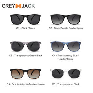 แว่นกันแดดโพลาไรซ์แบบยูนิเซ็กซ์กรอบพีซีสีดำเลนส์ทาค ยูวี 400 ป้องกันแสงยูวี 3 ระดับสำหรับการขับขี่และการใช้งานกลางแจ้ง - Product Image 4