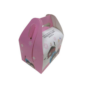 Cajas <span class=keywords><strong>de</strong></span> Regalo <span class=keywords><strong>de</strong></span> papel <span class=keywords><strong>de</strong></span> comida gable con logotipo personalizado, mini embalaje para Tartas, macarrones, huevos <span class=keywords><strong>de</strong></span> Pascua, con mango - Product Image 4