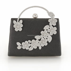High Quality Satin Square Pattern Eco-Friendly Chain Strap Fashion Shiny Bridal Evening <b>Clutches</b> - Product Image 5