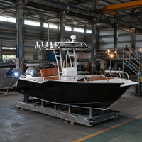 Nuevo Bote de Pesca Multifuncional Versátil de Aluminio con Mesa Extraíble en el Proa, Capacidad para 6 Personas, Ideal para Pesca Familiar