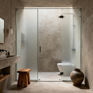 Prix de gros Salle de <span class=keywords><strong>douche</strong></span> en verre dépoli antibactérien Cabine de <span class=keywords><strong>douche</strong></span> rectangulaire Cadre en acier inoxydable Porte coulissante pour salle de bain - Product Image 1