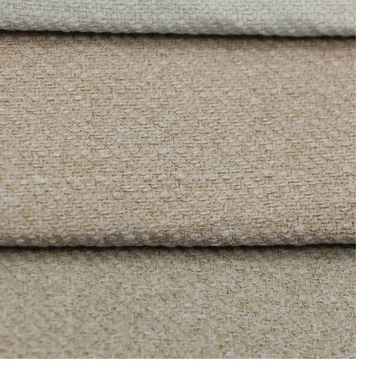 Bán Buôn Giá Rẻ Nordic100 Polyester Tweed Dệt Ngoại Quan Linen Cái Nhìn Ghế Sofa Bọc Vải Chất Liệu Vải Từ Ngô Giang