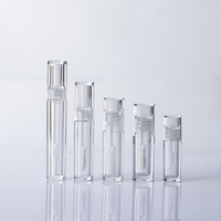Tube d'artisanat à bouchon à vis transparent/givré de 3.5ml en stock Tubes de brillant à lèvres vides avec couleur personnalisée et utilisation de soins de la peau