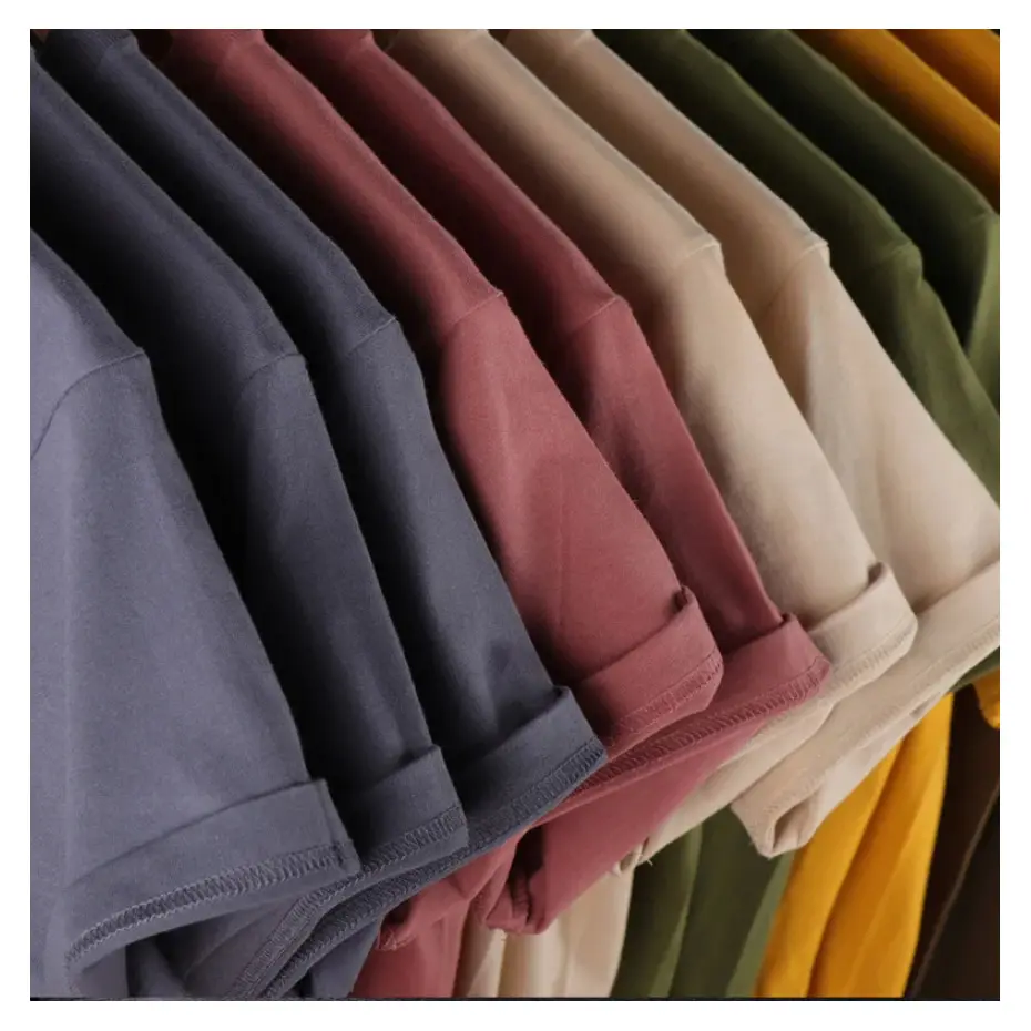 280G T Shirt Manufacturer Custom High Quality Best 100% Cotton Plain T Shirt For Men Blank Plus Size Heavy Weight Men's T-Shirts