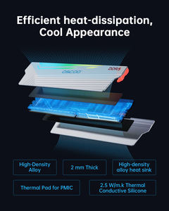 Kit de mémoire de bureau Premium DDR5 32 Go ECC 4800/5600/6000 MHz CL36 compatible AMD INTEL pour le jeu et les créateurs - Product Image 4