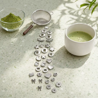 Écrous en acier inoxydable Harmony 304, utilisés pour le filtre à matcha, sont des outils pour filtrer les résidus de café, les perles de matcha et les filtres à thé.