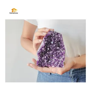 风水水晶工艺品家居装饰天然石英紫水晶地质