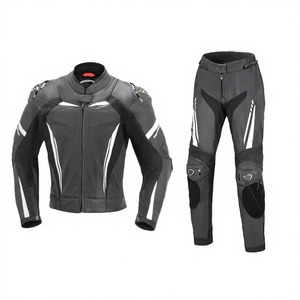 Combinaison de course en cuir pour moto pour homme, manches longues, coupe-vent, une pièce, professionnelle, pré-coupée, ajustement de course, CE - pour toutes les saisons - Product Image 1