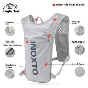 Custom Drying 5l Water Backpack <b>Waterproof</b> Polyester Jogging Bags Cycling Hydration <b>Pack</b> Bag Casual Outdoor Sports - Product Image 5