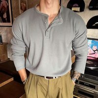 Chemise Annshine Fashion 2026 la plus vendue pour homme, à manches longues, en maille gaufrée, avec poignets droits, polyvalente, amincissante, couleur unie