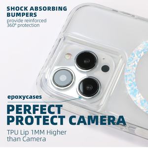 Coque de protection pour téléphone portable 11 Mini Tpu Pc Antichoc Style époxy Paillettes Magnétique Étui pour téléphone portable pour Iphone 15 14 13 Pro Max - Product Image 3