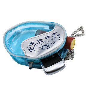 Personalized PVC Clear Portable Cash Coin <b>Bag</b> Metal Chain Hanging <b>Bag</b> Mini <b>Make</b> <b>Up</b> Lipstick <b>Bag</b> with Zipper Closure - Product Image 1