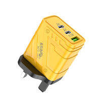 Pengisi daya Cepat USB C 3-Port, adaptor Multi-port PD + QC Tipe C QC pengisian daya Cepat 3 in 1 untuk ponsel pabrik