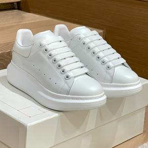 Pure white genuine leather casual shoes, men's luxury brand, rubber sole, soft and comfortable, fashionable walking shoes - Product Image 1