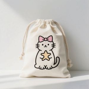 Bolsa de Algodón Reciclable Personalizada con Cordón y Logotipo para Empacar Zapatos y Ropa - Product Image 5