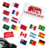 Drapeaux et bannières promotionnels, drapeaux de voiture en polyester durable avec mât en plastique, drapeaux personnalisés pour la décoration de voitures et les événements sportifs