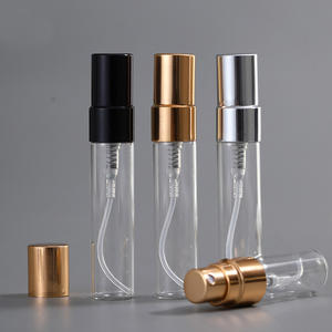 Flacon de parfum miniature vide avec vaporisateur en or ou en argent, 5 ml, 10 ml, petit <span class=keywords><strong>atomiseur</strong></span>, flacon pulvérisateur en verre transparent - Product Image 1