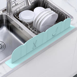 Custom kitchen silicone flap sink <b>countertop</b> faucet splash proof dishwashing vegetable suction cup type water baffle - Product Image 1