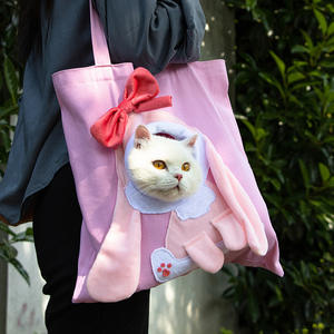 Lapin <span class=keywords><strong>renard</strong></span> mignon sac de chat portable pour sortir sac à main sac de chat, chiot peut montrer sa tête sac à bandoulière unique - Product Image 1