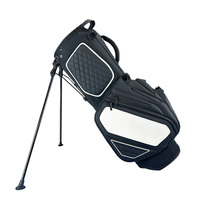 Bolsa de Golf Personalizada en un Clásico y Elegante Diseño en Blanco y Negro, con 14 Compartimentos