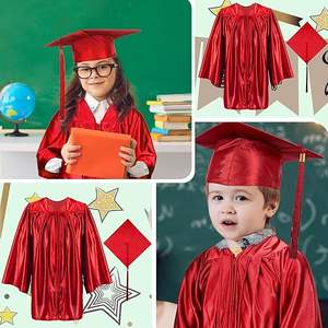 Gorro de Graduación de Poliéster OEM para Jardín de Niños, Varios Colores, Conjunto de Túnica de Graduación para Ceremonia Infantil - Product Image 5