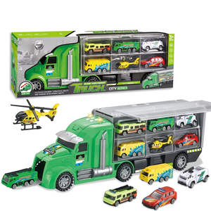 Camión de Juguete de Aleación Fundida a Presión, Marca <span class=keywords><strong>COMBUY</strong></span>, Contenedor de Almacenamiento, Gran Transporte Inercial, Juguete Educativo con Control Remoto, EN71 - Product Image 4