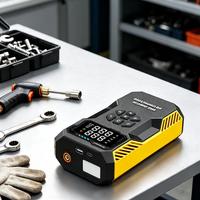 Démarreur d'urgence et compresseur d'air 2-en-1 avec lumière puissante et chargement de téléphone 12V 960A en crête – Outil de sauvetage portable