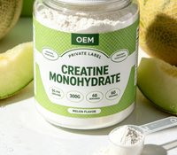 Créatine monohydrate en poudre OEM 300g Haute pureté Complément alimentaire pour adultes Croissance musculaire Énergie Soutien immunitaire Sans saveur