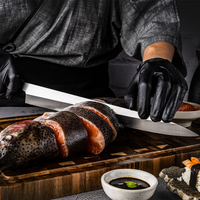 Grandsharp 11.6 ''Couteau japonais Yanagiba Sushi Sashimi Poisson Saumon Couteaux Yanagiba Corne de buffle noire et manche en bois de fer du désert