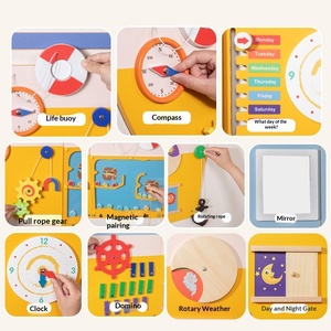 Centro de Actividades Montessori de Madera Q&M con Temática de Barco, Tablero Sensorial para Jardín de Niños, Preescolar, Área de Juego Comercial, Tablero de Actividades - Product Image 4