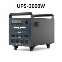 Station d'alimentation portable UPS 3000W, crête 6000W, batterie LiFePO4, 4500+ cycles, générateur solaire à onde sinusoïdale pure